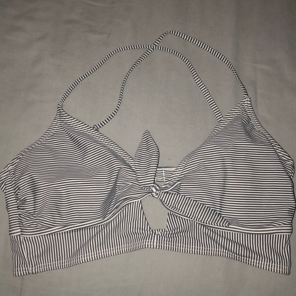 target striped bikini top